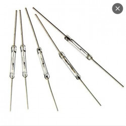SENSOR MAGNETICO REED SWITCH NA 2x14MM PRATA