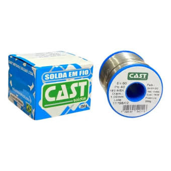 ESTANHO PARA SOLDA CAST 1.00MM 250GRS ESTANHO PARA SOLDA CAST 1.00MM 250GRS