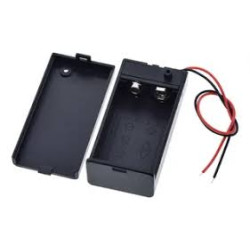 SUPORTE PARA BATERIA 9V C/ TAMPA E CHAVE ON-OFF