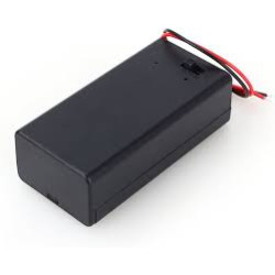 SUPORTE PARA BATERIA 9V C/ TAMPA E CHAVE ON-OFF