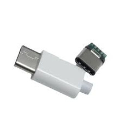 CONECTOR MACHO TIPO C BRANCO