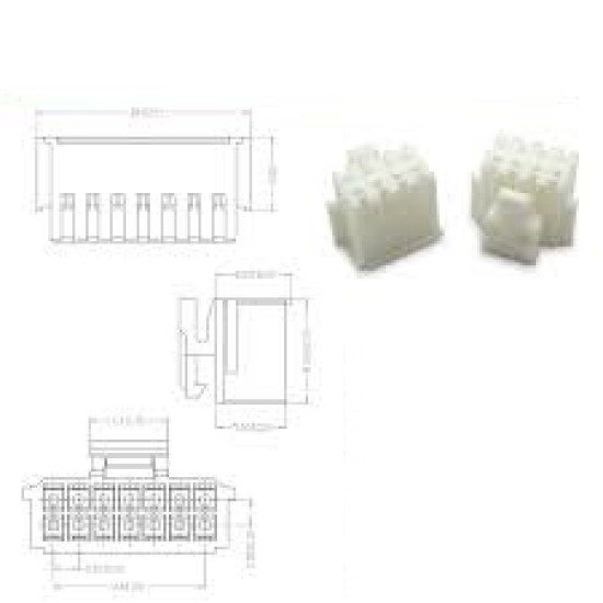 CONECTOR PHB  2X5 10 VIAS FÊMEA + MACHO PASSO 2.0MM