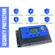 CONTROLADOR DE CARREGADOR SOLAR W88-C 30A USB 12V/24V