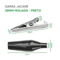 GARRA JACARE PRETA 28MM