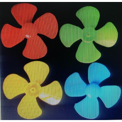 HELICE PLASTICA 80MM 4 PAS FURO 2MM AMARELA