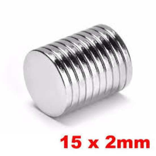 IMÃ NEODÍMIO PASTILHA 15MM X 2MM