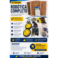 KIT ROBÓTICA CHASSI 2WD E BRAÇO ROBÓTICO