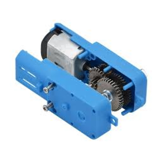 MOTOR COM REDUÇÃO METÁLICO EIXO SIMPLES AZUL