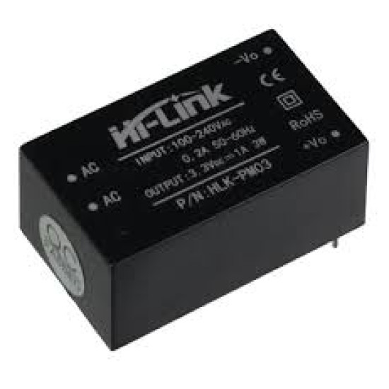 MINI FONTE HI-LINK 3,3VDC 1A 3W HLK-PM03 100-240VAC