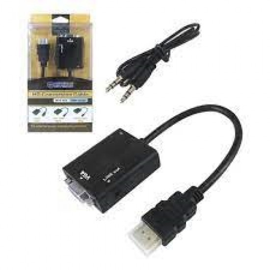 ADAPTADOR HDMI PARA VGA COM SAIDA DE AUDIO