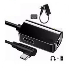 ADAPTADOR TIPO C 2X1-FONE AUDIO + CARREGADOR