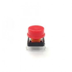 CHAVE TACTIL 12X12X7,3MM KNOB VERMELHO