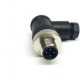 CONECTOR M12 90° 4 VIAS MACHO