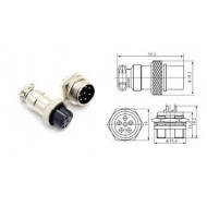 CONECTOR MIKE 8VIAS MACHO/FEMEA