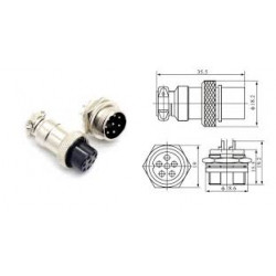 CONECTOR MIKE 8VIAS MACHO/FEMEA