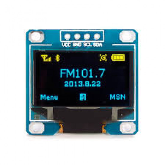 DISPLAY OLED 0.96° 128×64 I2C AMARELO/AZUL