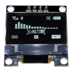 DISPLAY OLED 0.96" 128×64 I2C BRANCO
