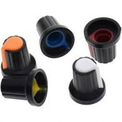 KNOB PLASTICO ESTRIADO 6MM