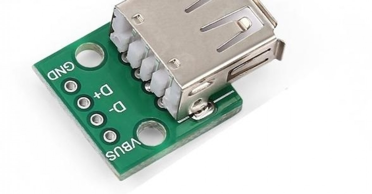 MODULO ADAPTADOR CONECTOR USB FEMEA 2.0 X DIP (ARDUINO)