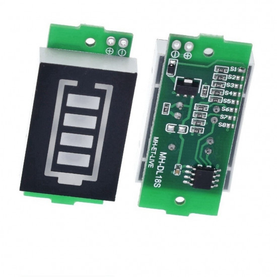 MODULO INDICADOR CAPACIDADE BATERIA LITIO 1S A 8S