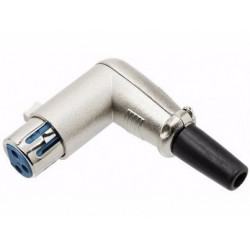 PLUG CANON 90° FEMEA XLR 3PINOS