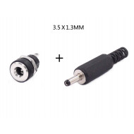 PLUG P4 + JACK J4 3.5 X 1.3MM