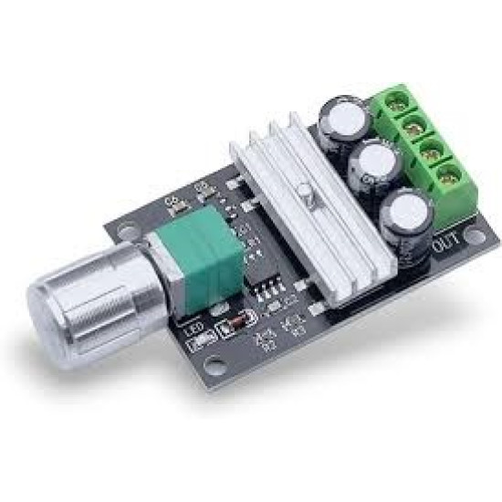 CONTROLADOR PWM VELOCIDADE MOTOR DC 6-12-24-28V 3A