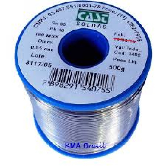 ESTANHO PARA SOLDA CAST 0,55MM 250GRS ESTANHO PARA SOLDA CAST 0,55MM 250GRS