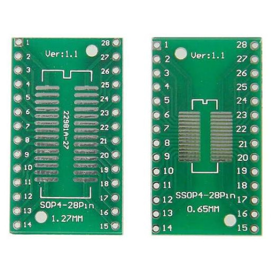 ADAPTADOR SSOP-4 - SOP-4 ATÉ SOP-28 - SSOP-28 PARA DIP-28