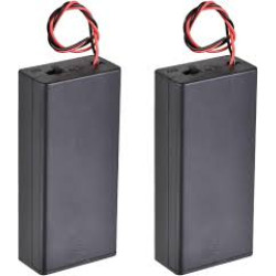 SUPORTE COM TAMPA E CHAVE L/D PARA 2 BATERIA 18650 