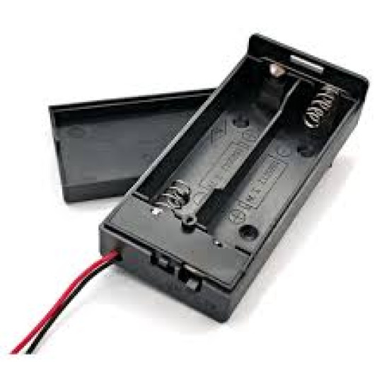 SUPORTE COM TAMPA E CHAVE L/D PARA 2 BATERIA 18650 