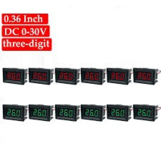 VOLTIMETRO DIGITAL VERDE 0.36"